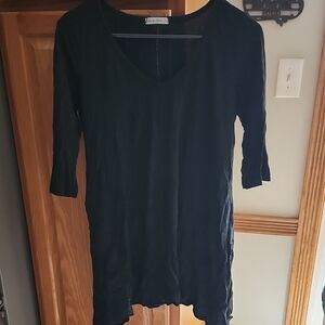 Allen Allen Black V-Neck Tunic Top